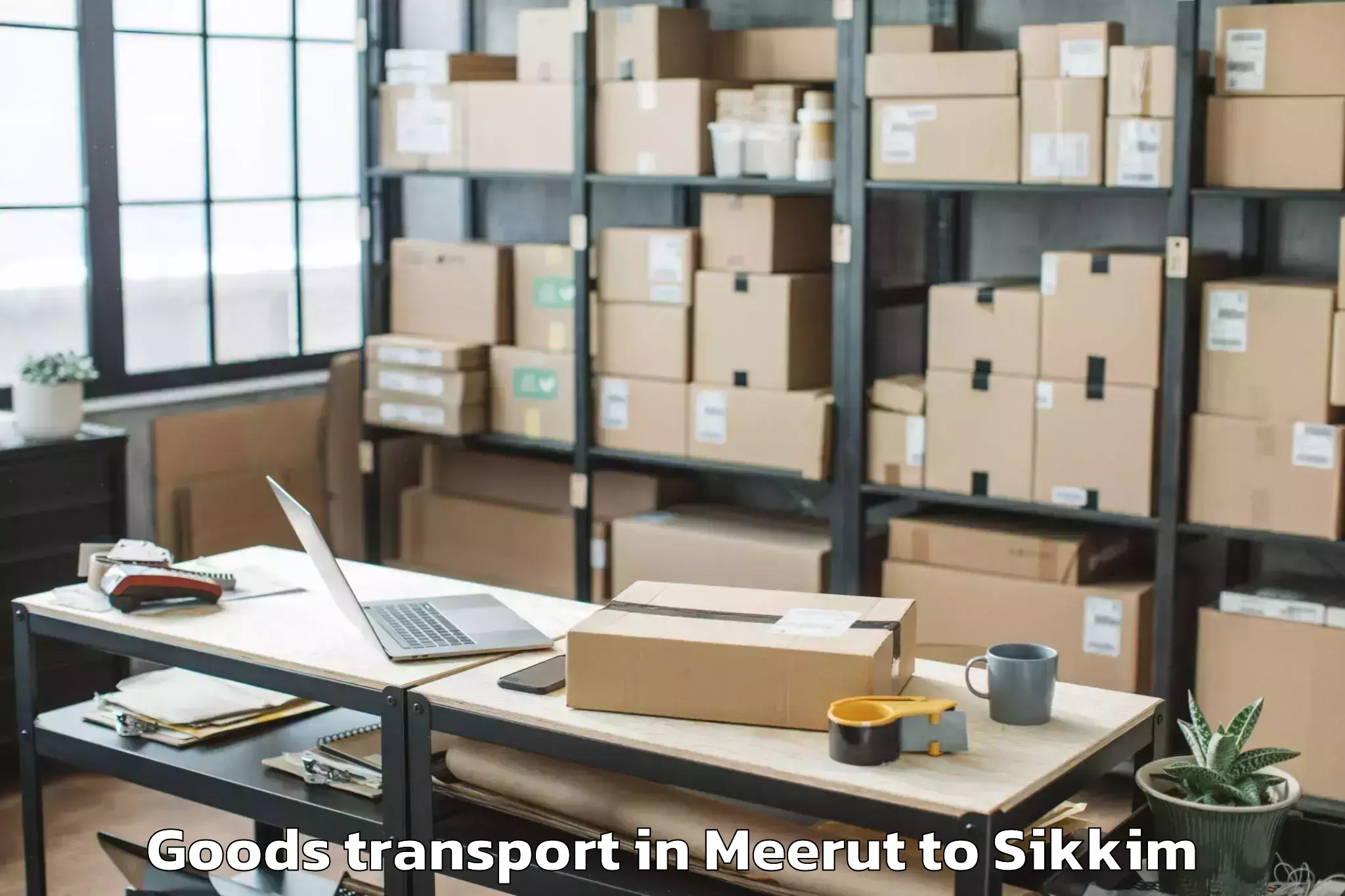 Discover Meerut to Gyalshing Goods Transport